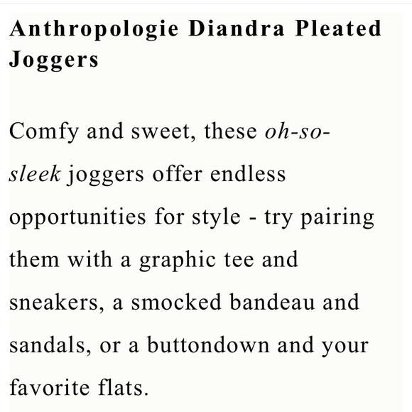 Anthropologie Diandra Pleated Joggers Pants Green4 - Picture 10 of 10